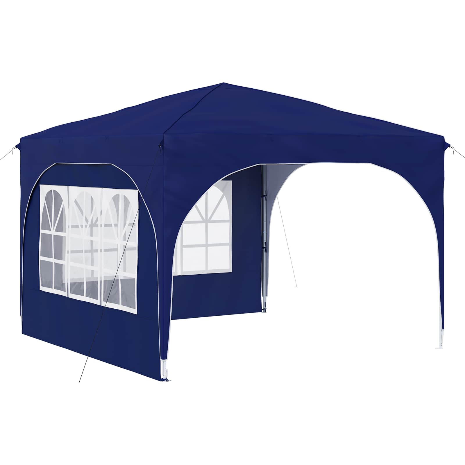 Kokkupandav peotelk (pop-up) 2 külgseinaga, 2,9 × 2,9 m, sinine
