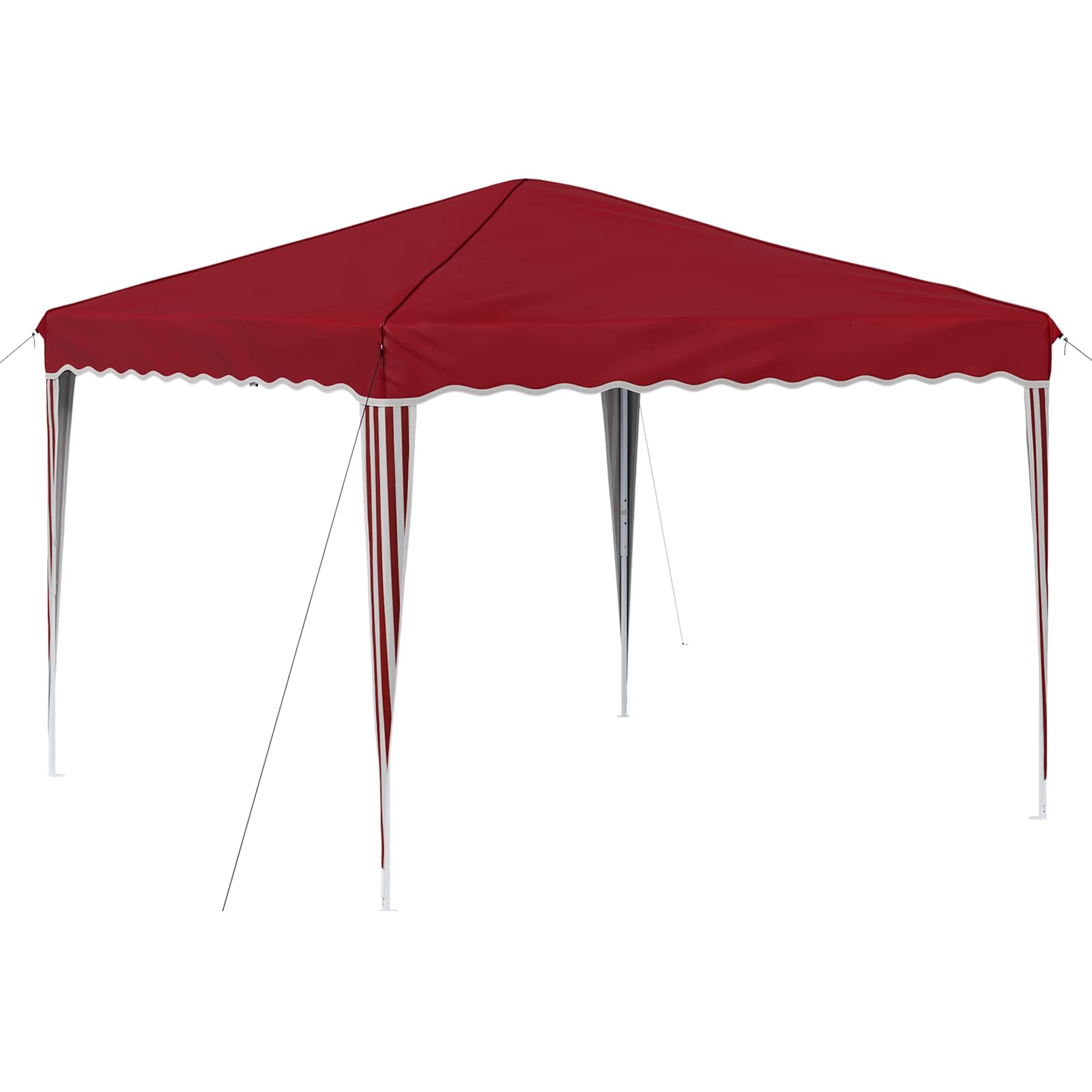 Kokkupandav peotelk (pop-up), 2,9 × 2,9 m, veinipunane
