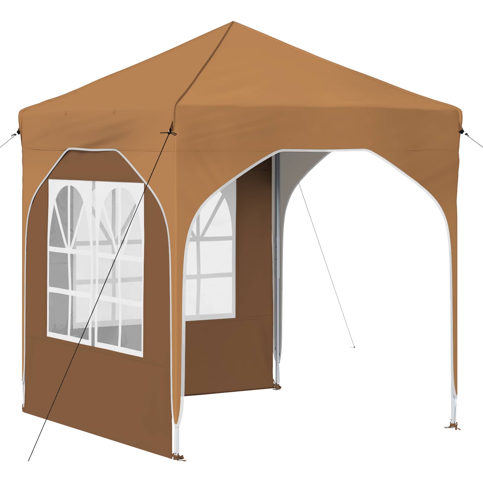 Kokkupandav peotelk (pop-up) 2 külgseinaga, 1,92 × 1,92 m, beež