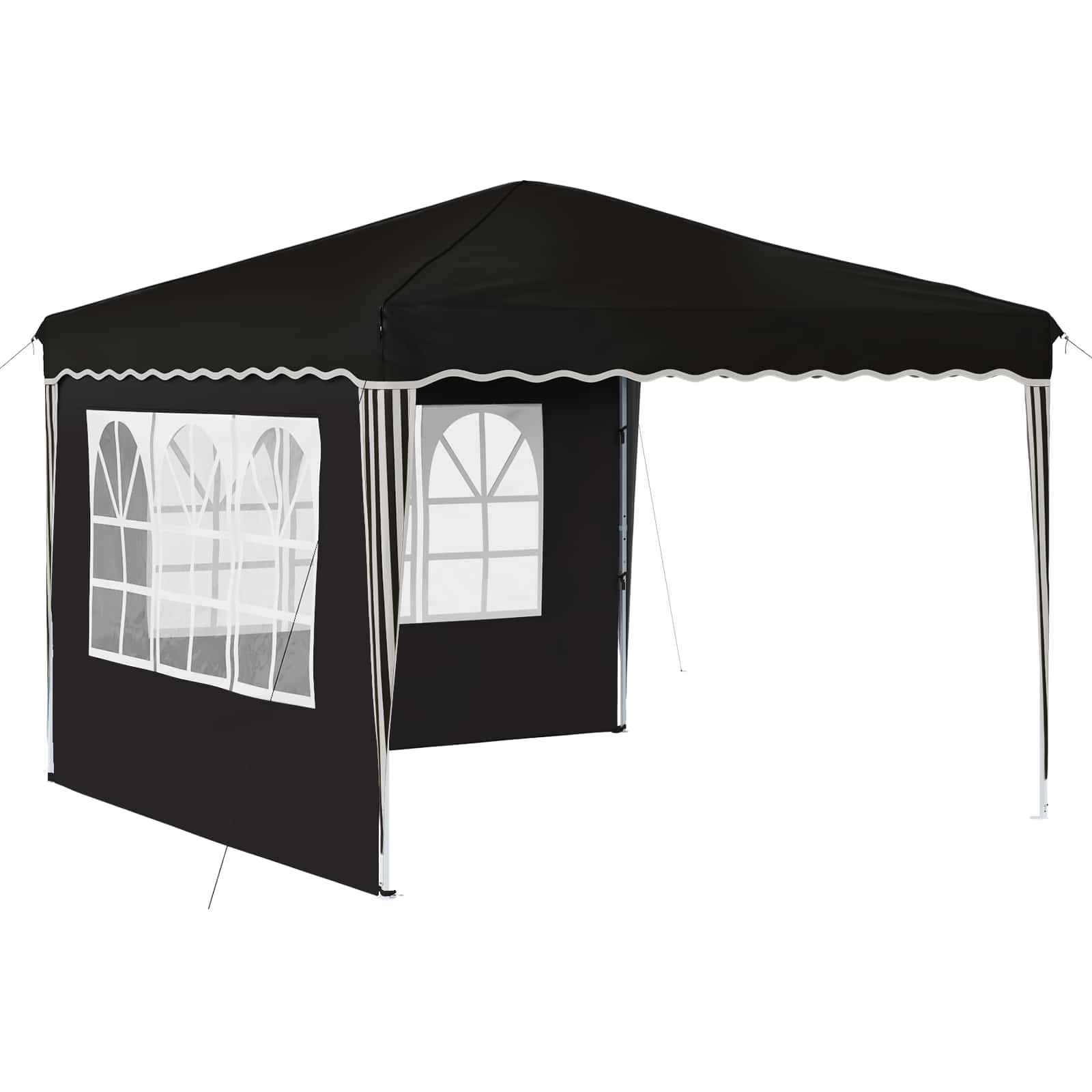 Kokkupandav peotelk (pop-up), 2,9 × 2,9 m, must