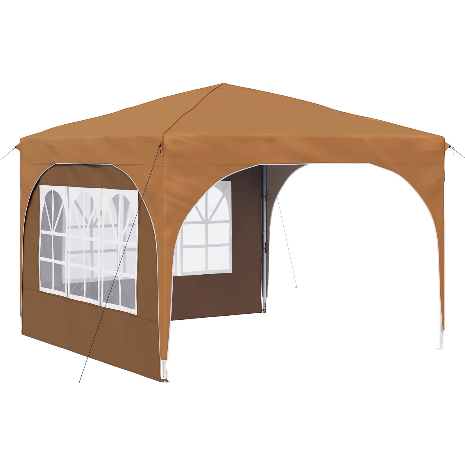 Kokkupandav peotelk (pop-up) 2 külgseinaga, 2,9 × 2,9 m, beež