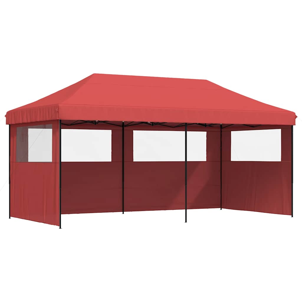 Kokkupandav peotelk (pop-up) 3 külgseinaga, 5,8 × 2,92 m, veinipunane