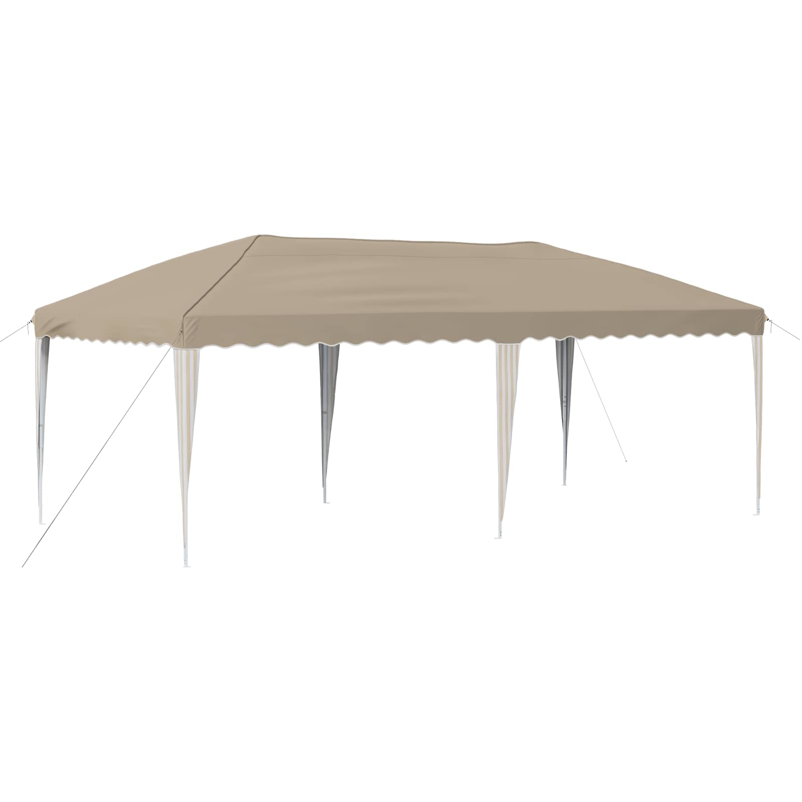 Kokkupandav peotelk (pop-up), 5,75 × 2,9 m, kreemjas
