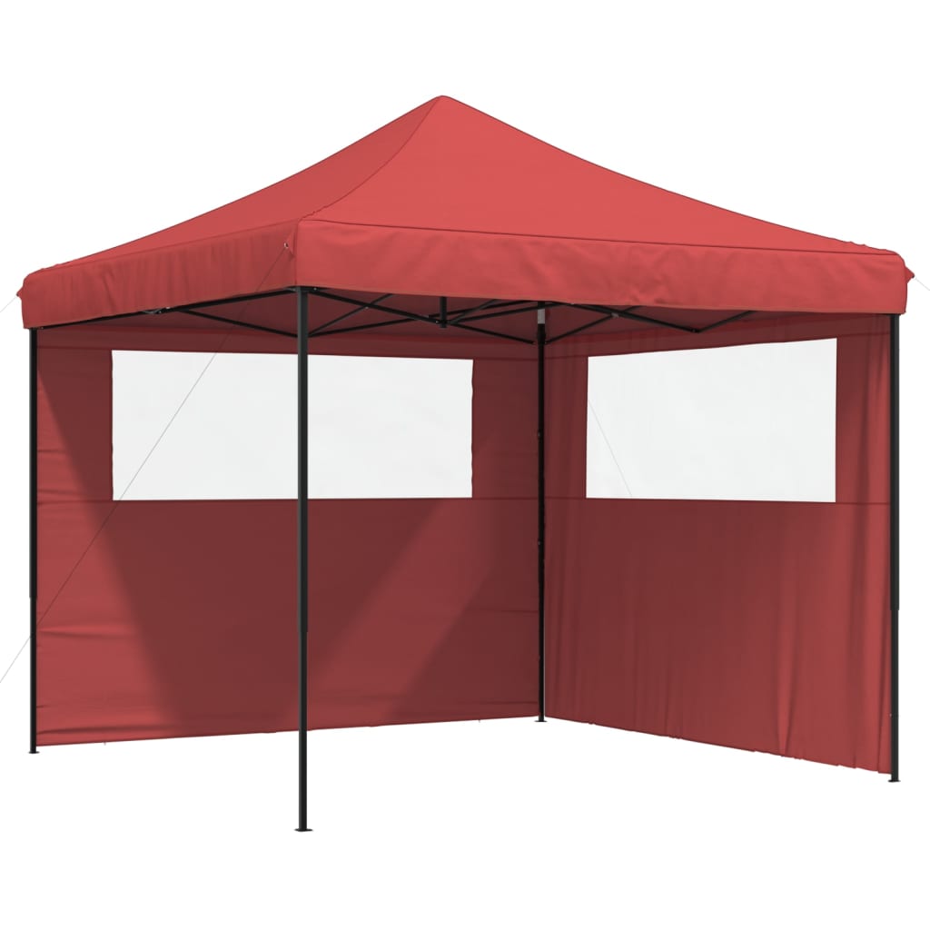 Kokkupandav peotelk (pop-up) 2 külgseinaga, 2,92 × 2,92 m, veinipunane