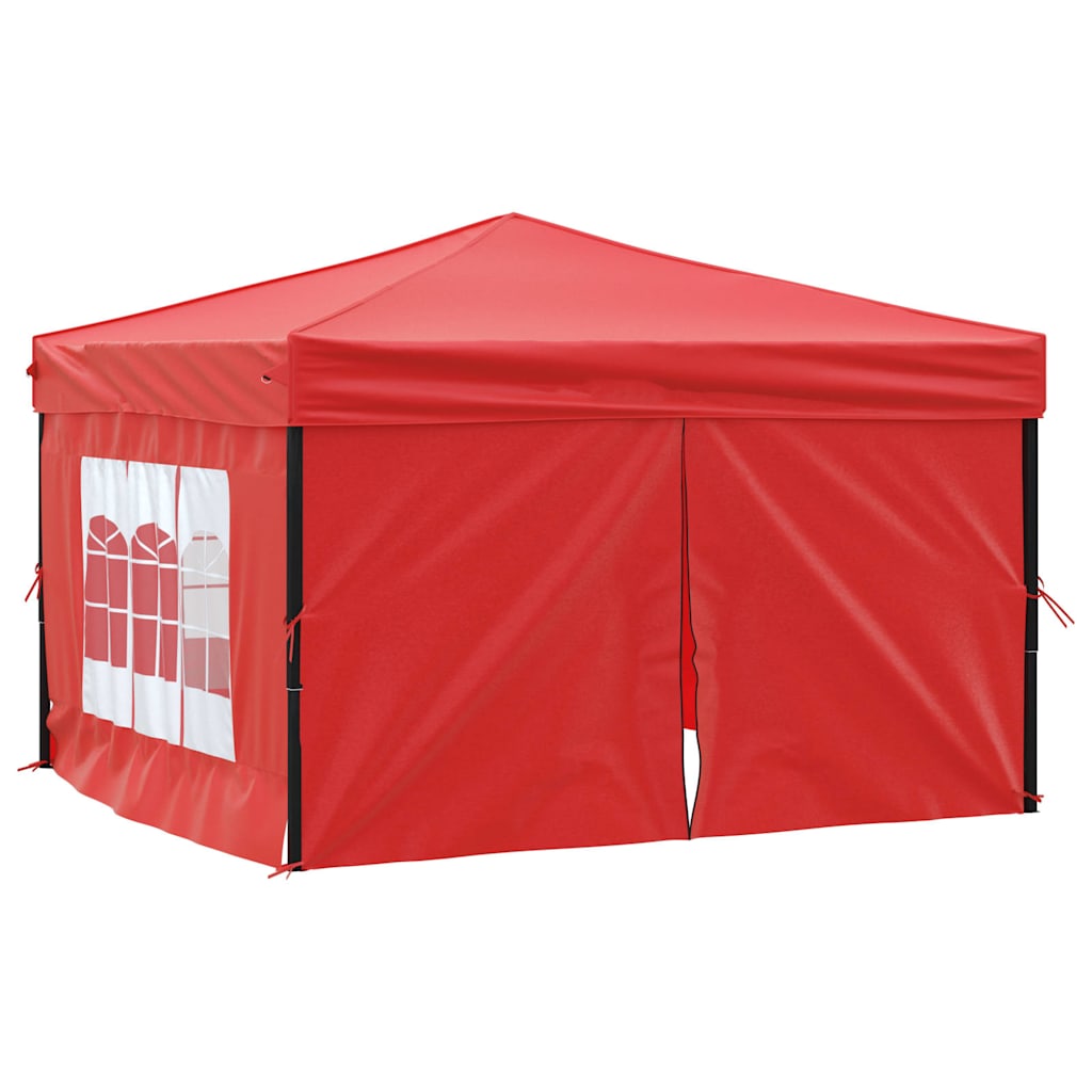 Kokkupandav peotelk (pop-up) seintega, 3 × 3 m, punane
